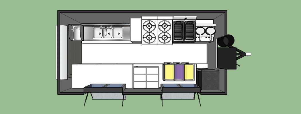 commercial mobile kitchen trailer design